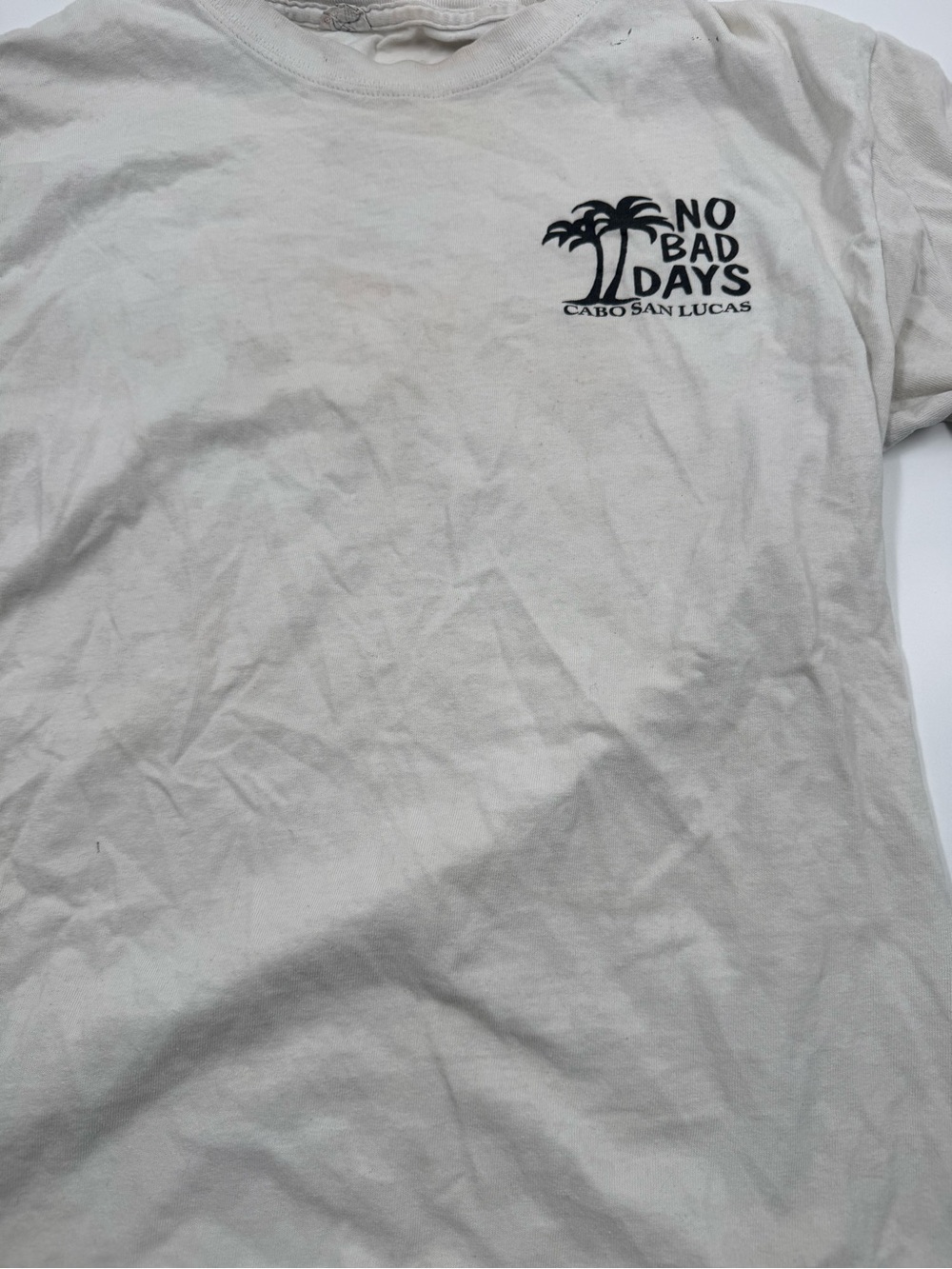 White Tee No Bad Days White Graphic Tee - Men